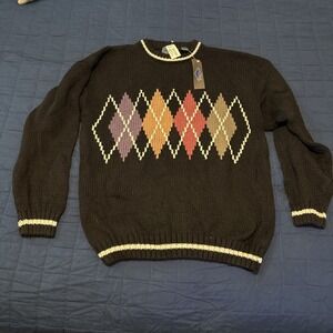 Vintage Women's Sz Large Etchings Heavy Knit Sweater Black BRAND NEW!